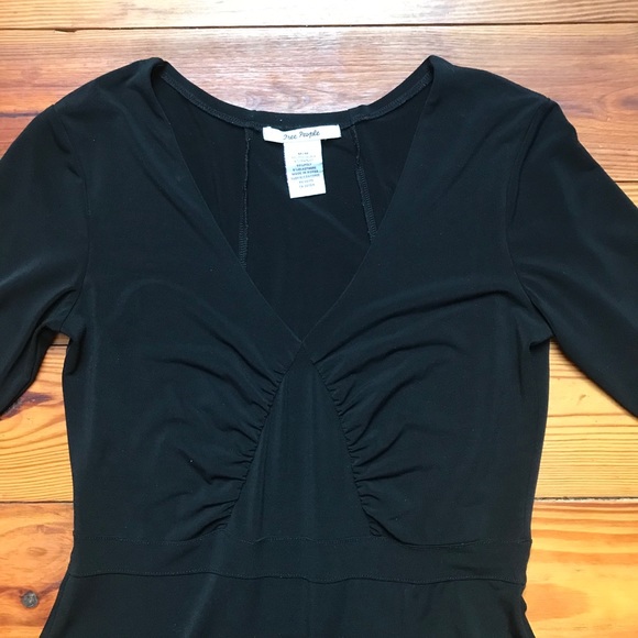 Free People Midi Black Dress, EUC, M - Picture 3 of 13